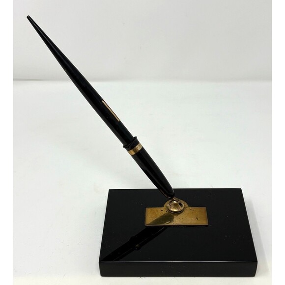 Vintage Shaeffer's Feather Touch Desk Pen Made In USA #5 14k Gold Pen Nib 1930s